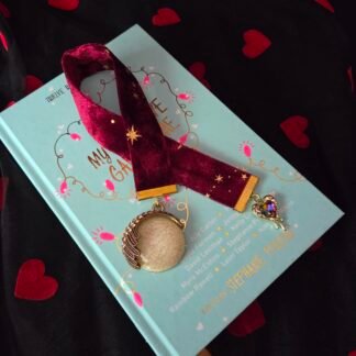 Ruby red 'bleeding heart' velvet bookmark