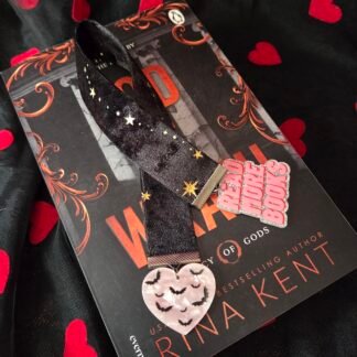 Midnight black 'read more books' velvet bookmark