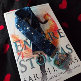 Sapphire blue 'shelf-love' velvet bookmark