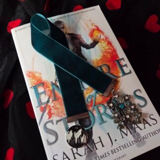 Emerald green 'Valeris' velvet bookmark