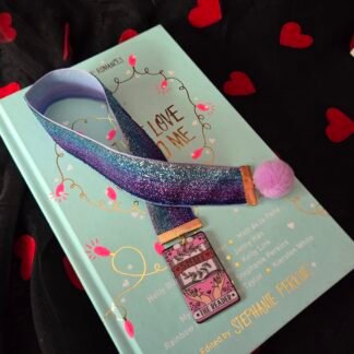 Purple/blue 'The Reader' velvet bookmark