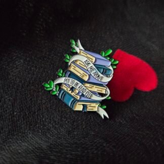Enamel pin - My TBR pile