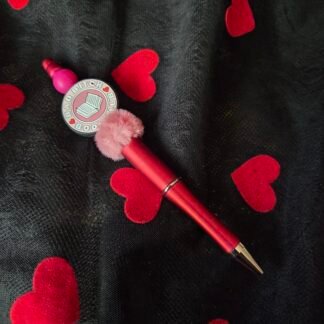 Beaded pen - Bad bitch book club (red)