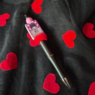 Beaded pen - The Reader (black)