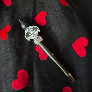 Beaded pen - Bat boys fan club (black)